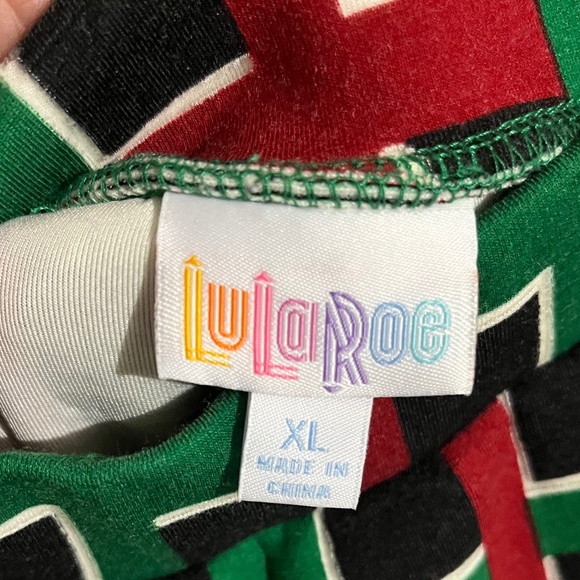 Lularoe Women’s Madison Multi Holiday Design Full Pleated A-line Skirt Sz-XL - Picture 5 of 6